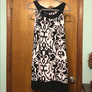 Black and White Patterned Dress
